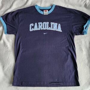 Vintage UNC Tarheels Nike Team Ringer Shirt Large Y2K Carolina EXCELLENT COND